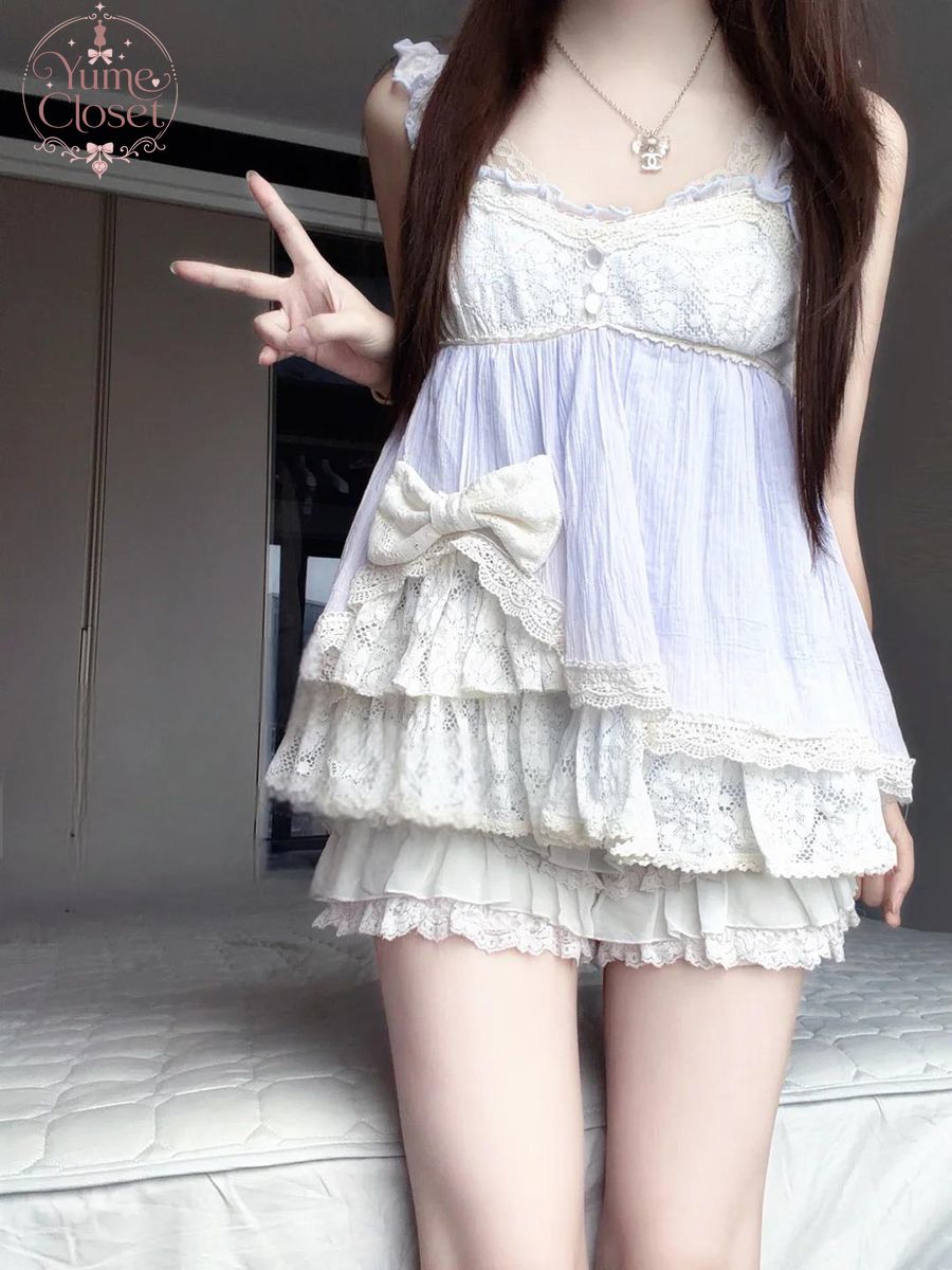 Coquette Ryousangata Dollcore  - Lace Trim Cami review and price