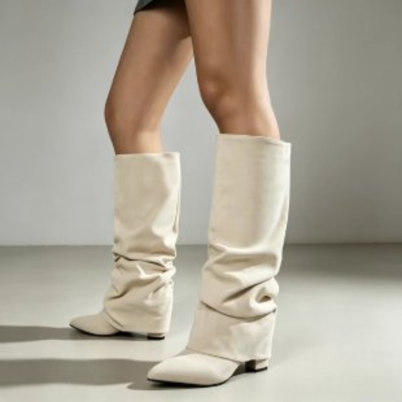 Fashion Retro Pointed Toe Plea - Women'S Fashion Knee High Boots review and price