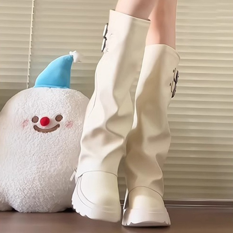 Punk Style Splicing Thick Bott - Women'S Fashion Knee High Boots review and price