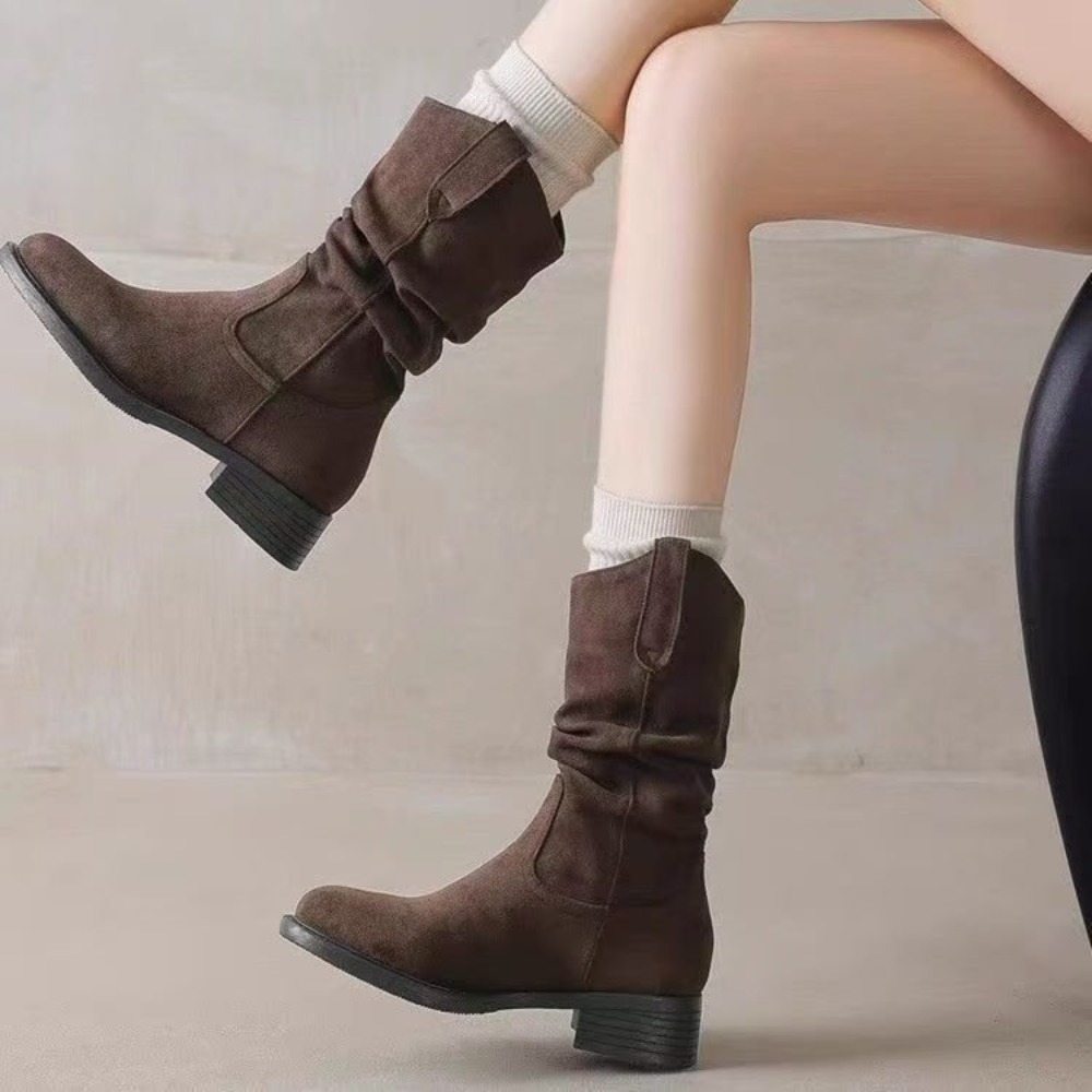 Retro Maillard Style Faux Sued - Women'S Fashion Korea review and price